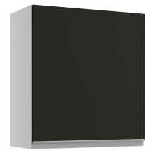 Armário de Cozinha Aéreo 60 cm 1 Porta Branco/Preto Glamy Madesa