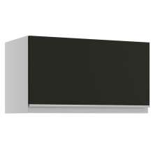 Armário de Cozinha Aéreo 60 cm 1 Porta Branco/Preto Glamy Madesa