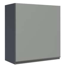 Armário de Cozinha Aéreo 60 cm 1 Porta Cinza Nice Madesa