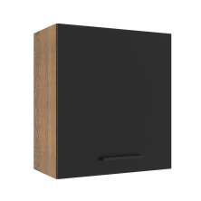 Armário de Cozinha Aéreo 60 cm 1 Porta Rustic/Preto Agata Madesa
