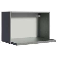 Armário de Cozinha Aéreo 60 cm com Nicho para Forno Cinza Nice Madesa