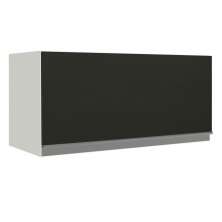 Armário de Cozinha Aéreo 70 cm 1 Porta Basculante Branco/Preto Glamy Madesa