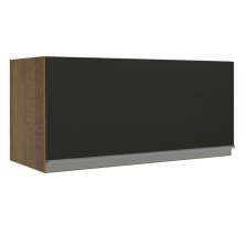 Armário de Cozinha Aéreo 70 cm 1 Porta Basculante Rustic/Preto Glamy Madesa