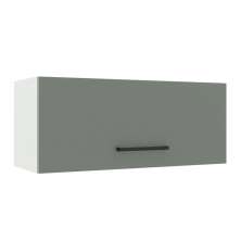 Armário de Cozinha Aéreo 80 cm 1 Porta Basculante Branco/Cinza Agata Madesa