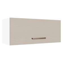 Armário de Cozinha Aéreo 80 cm 1 Porta Basculante Branco/Crema Agata Madesa