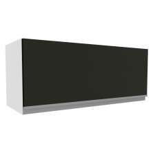 Armário de Cozinha Aéreo 80 cm 1 Porta Branco/Preto Glamy Madesa