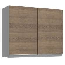 Armário de Cozinha Aéreo 80 cm 2 Portas Branco/Rustic Glamy Madesa