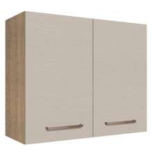 Armário de Cozinha Aéreo 80 cm 2 Portas Rustic/Crema Agata Madesa