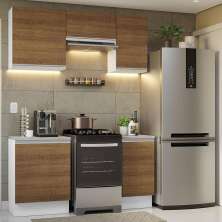 Armário de Cozinha Compacta 160cm Branco/Rustic Glamy Madesa 07