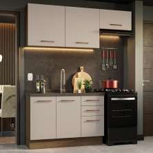 Armário de Cozinha Compacta 180cm Rustic/Crema Agata Madesa 09