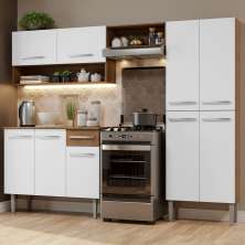 Armário de Cozinha Compacta Rustic/Branco Emilly Pop Madesa XA