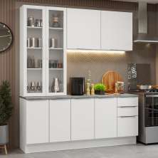 Armário de Cozinha Completa 190cm Branco Stella Madesa 03