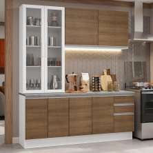 Armário de Cozinha Completa 190cm Branco/Rustic Glamy Madesa 05