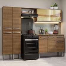 Armário de Cozinha Completa 229cm Rustic Emilly Madesa 06