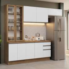 Armário de Cozinha Completa 270cm Rustic/Branco Glamy Madesa 16