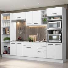 Armário de Cozinha Completa 330cm Branco Agata Madesa 02