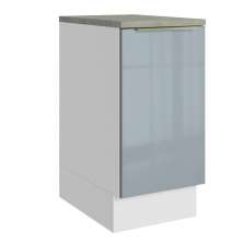 Balcão 40 cm 1 Porta Branco/Cinza Lux Madesa