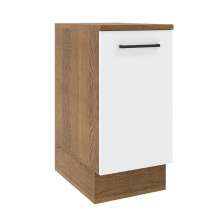 Balcão Armário de Cozinha 35 cm 1 Porta Rustic/Branco Agata Madesa