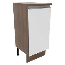 Balcão Armário de Cozinha 35 cm 1 Porta Rustic/Branco Glamy Madesa