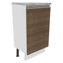 Balcão Armário de Cozinha 40 cm 1 Porta Branco/Rustic Glamy Madesa