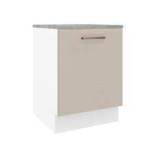 Balcão Armário de Cozinha 60 cm 1 Porta Branco/Crema Agata Madesa