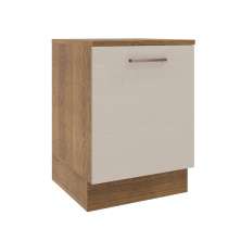 Balcão Armário de Cozinha 60 cm 1 Porta Rustic/Crema Agata Madesa