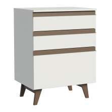 Balcão Armário de Cozinha 60 cm 3 Gavetas Branco Reims Madesa