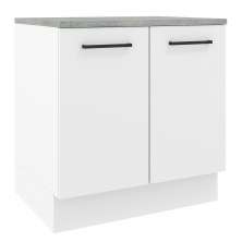 Balcão Armário de Cozinha 80 cm 2 Portas Branco Agata Madesa