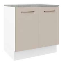 Balcão Armário de Cozinha 80 cm 2 Portas Branco/Crema Agata Madesa