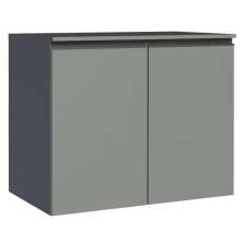 Balcão Armário de Cozinha 80 cm 2 Portas Suspenso Cinza Nice Madesa