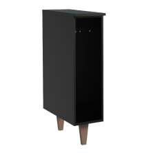 Balcão Armário de Cozinha Porta Pano Preto Reims Madesa