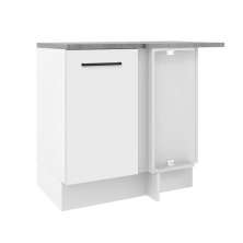 Balcão Armário de Cozinha de Canto 1 Porta Branco Agata Madesa