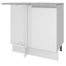 Balcão Armário de Cozinha de Canto 1 Porta Branco Glamy Madesa