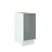 Balcão Madesa Lux 35 cm 1 Porta - Branco/Cinza