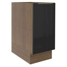 Balcão Madesa Lux 35 cm 1 Porta - Rustic/Preto