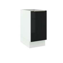 Balcão Madesa Lux 40 cm 1 Porta - Branco/Preto