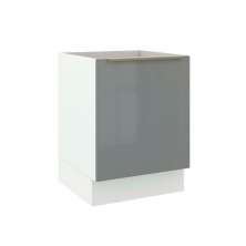 Balcão Madesa Lux 60 cm 1 Porta - Branco/Cinza