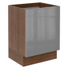 Balcão Madesa Lux 60 cm 1 Porta - Rustic/Cinza