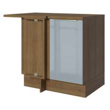 Balcão de Canto 1 Porta Rustic/Cinza Lux Madesa