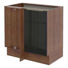 Balcão de Canto Madesa Lux 1 Porta - Rustic/Preto