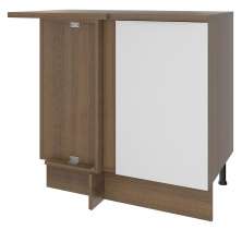 Balcão de Canto Madesa Stella 1 Porta - Rustic/Branco