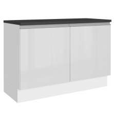 Balcão de Pia Armário de Cozinha 100% MDF 120 cm 2 Portas Branco Acordes Madesa