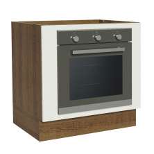 Balcão para Forno de Embutir 80 x 60 cm Sem Tampo Rustic/Branco Agata, Glamy, Stella Madesa