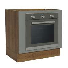 Balcão para Forno de Embutir 80 x 60 cm Sem Tampo Rustic/Cinza Agata Madesa