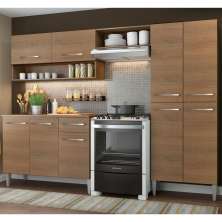 Cozinha Compacta Madesa Emilly Pop Com Armário e Balcão - Rustic