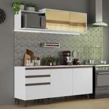 Cozinha Completa Madesa Reims 180001 com Armário e Balcão - Branco