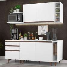 Cozinha Completa Madesa Reims 200001 com Armário e Balcão - Branco