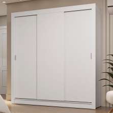 Guarda-Roupa Casal 3 Portas de Correr Branco Sublime Madesa