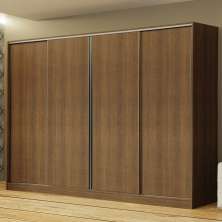 Guarda-Roupa Casal Madesa Apolo 4 Portas de Correr - Rustic
