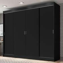 Guarda-Roupa Casal Madesa Austin 4 Portas de Correr 3 Gavetas